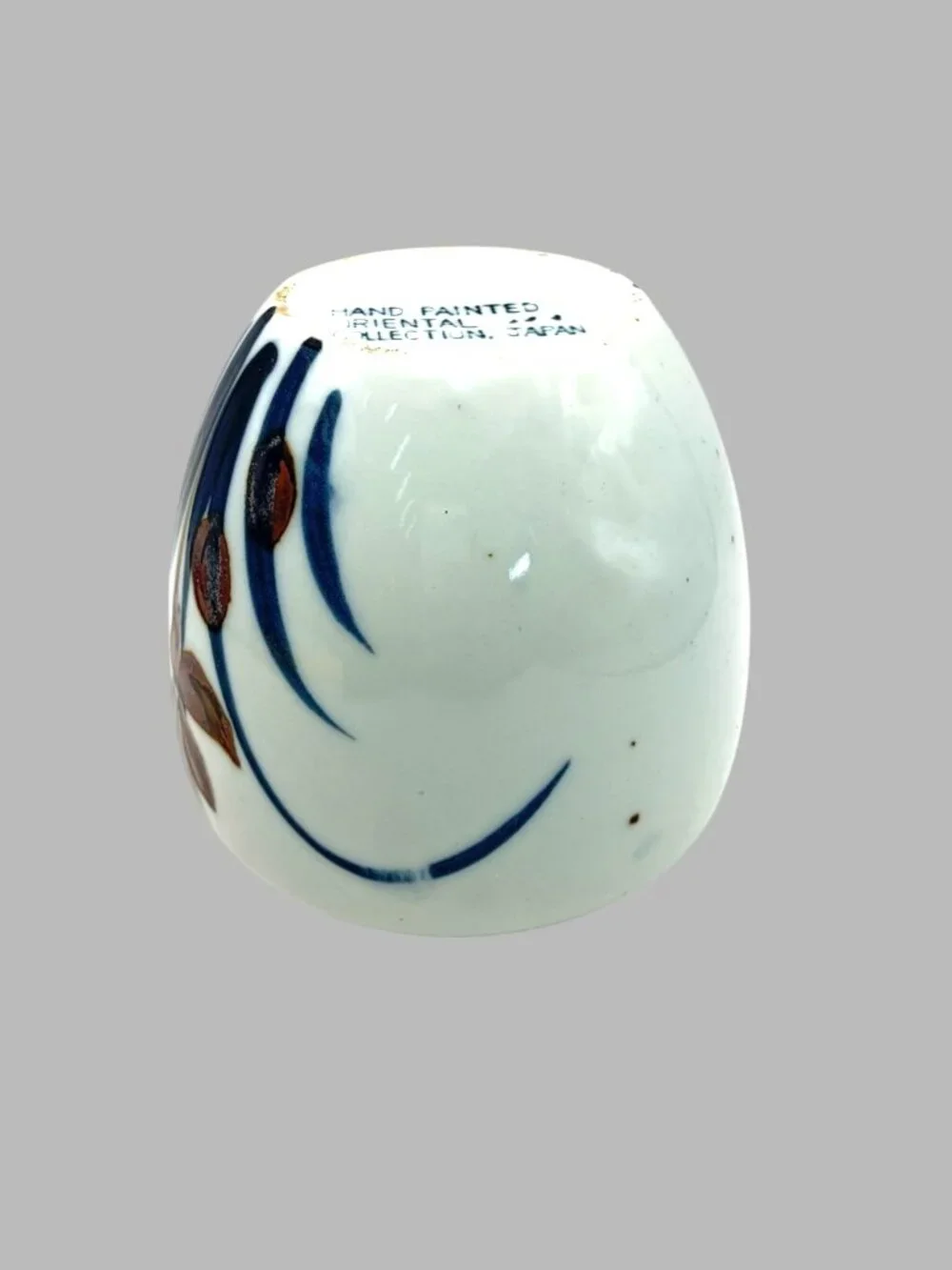 Vintage Japan Hand Painted Oriental Collection Blue Floral Porcelain Vase 4